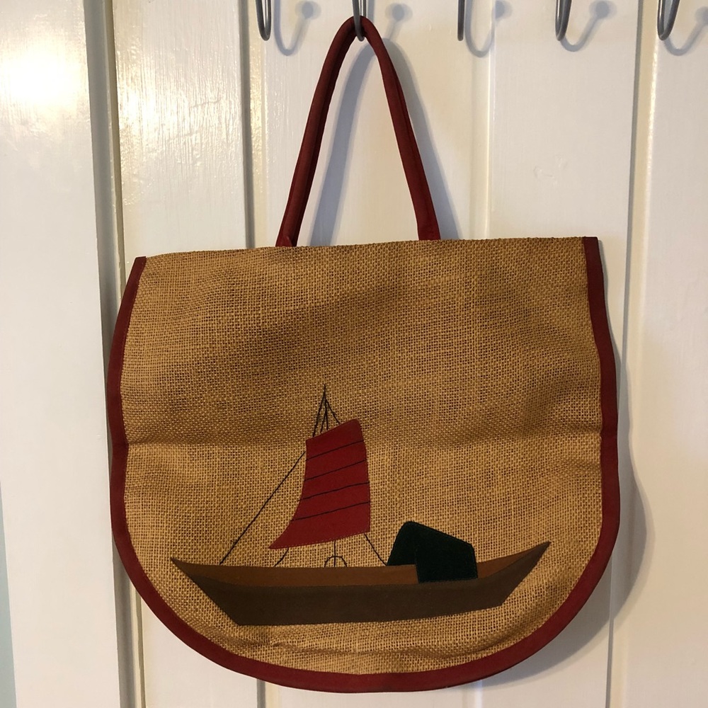 Vintage Woven Straw Handbag